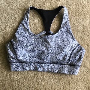 Lululemon sports bra white/black design size 12